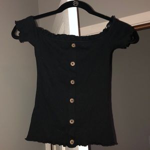 Off shoulder crop top